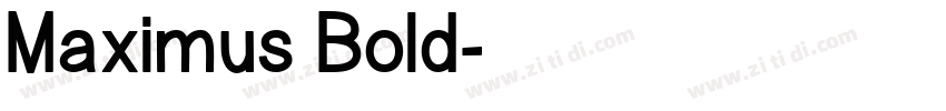Maximus Bold字体转换